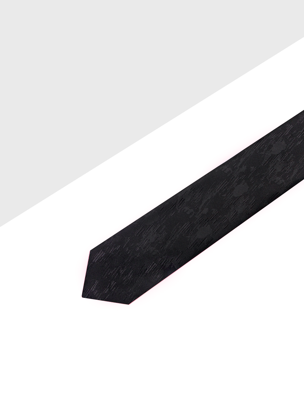 Black Pattern Spill Resist Woven Necktie