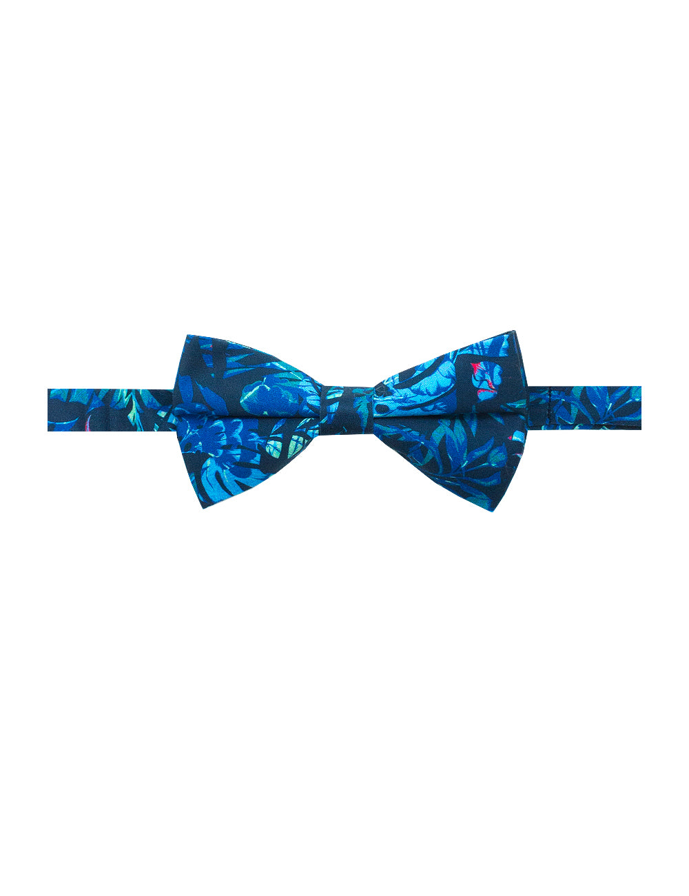 Navy Tropical Printed Bowtie
