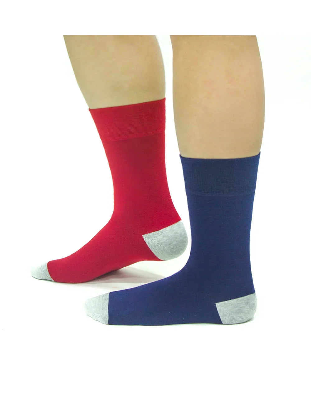 Navy & Red Solo Side Crew Antimicrobial Socks