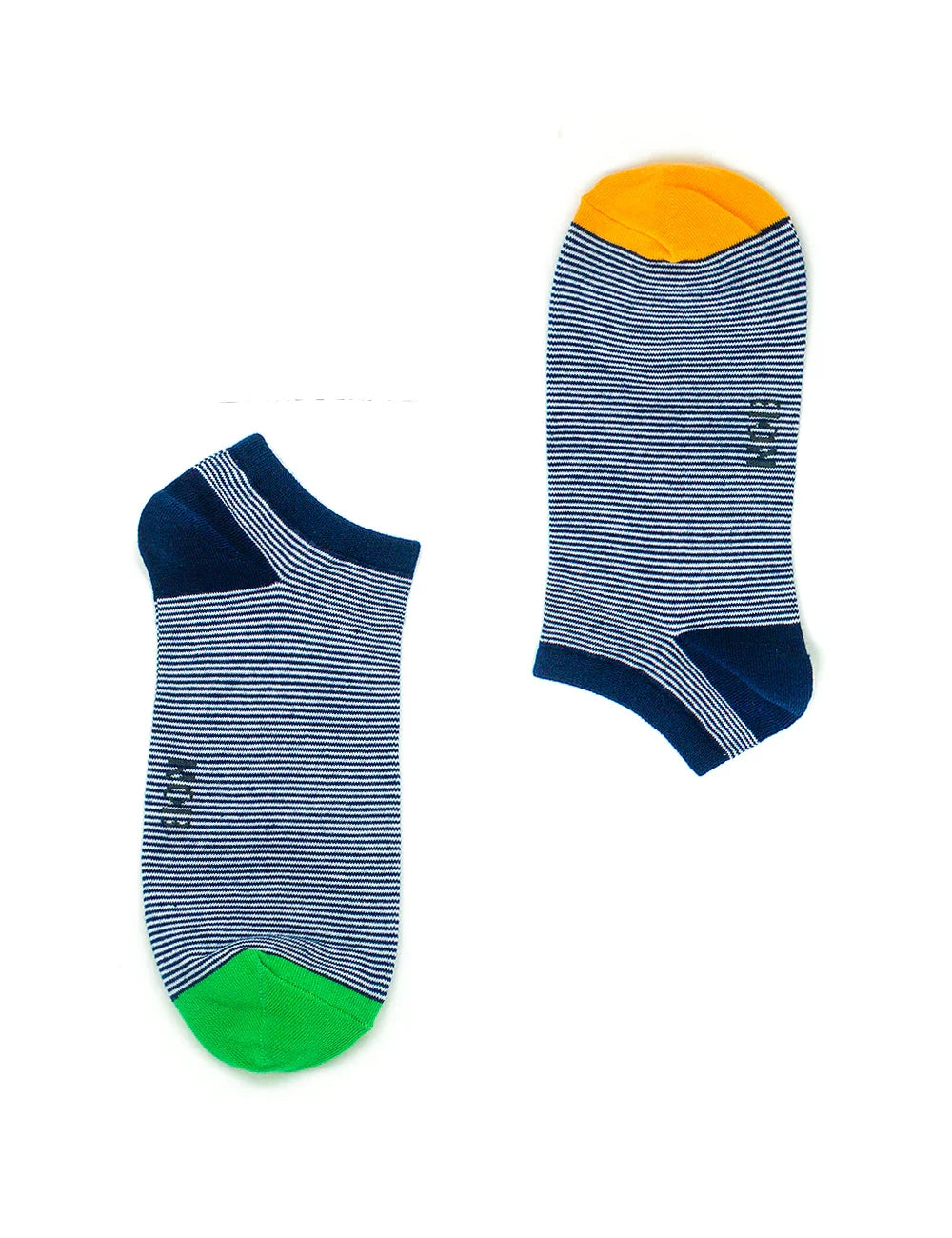 Navy & White Micro Stripes Ankle Antimicrobial Socks