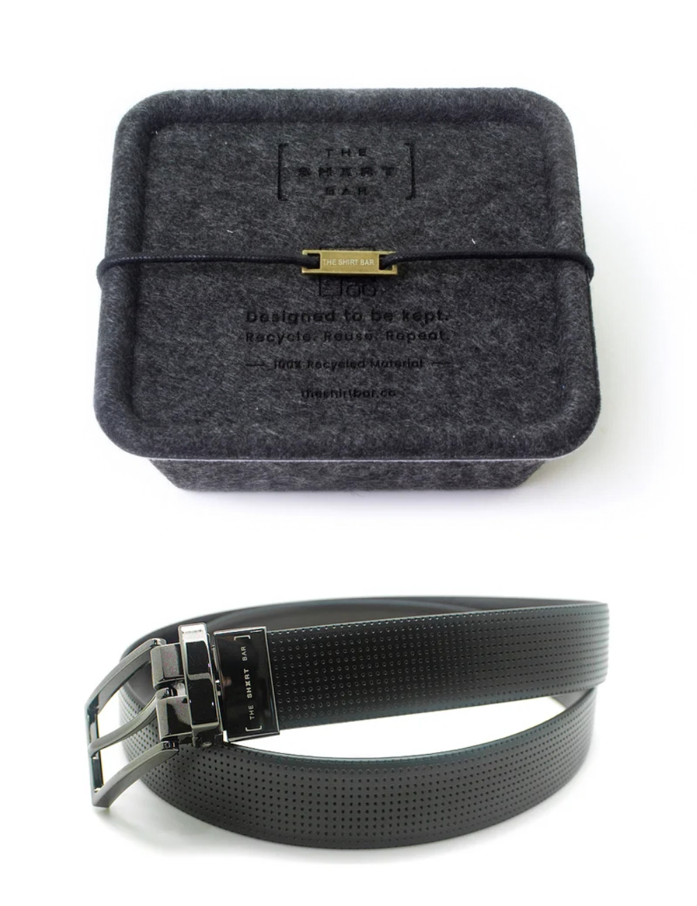 Reversible Leather Belt in Black / Brown #Color_Black / Brown