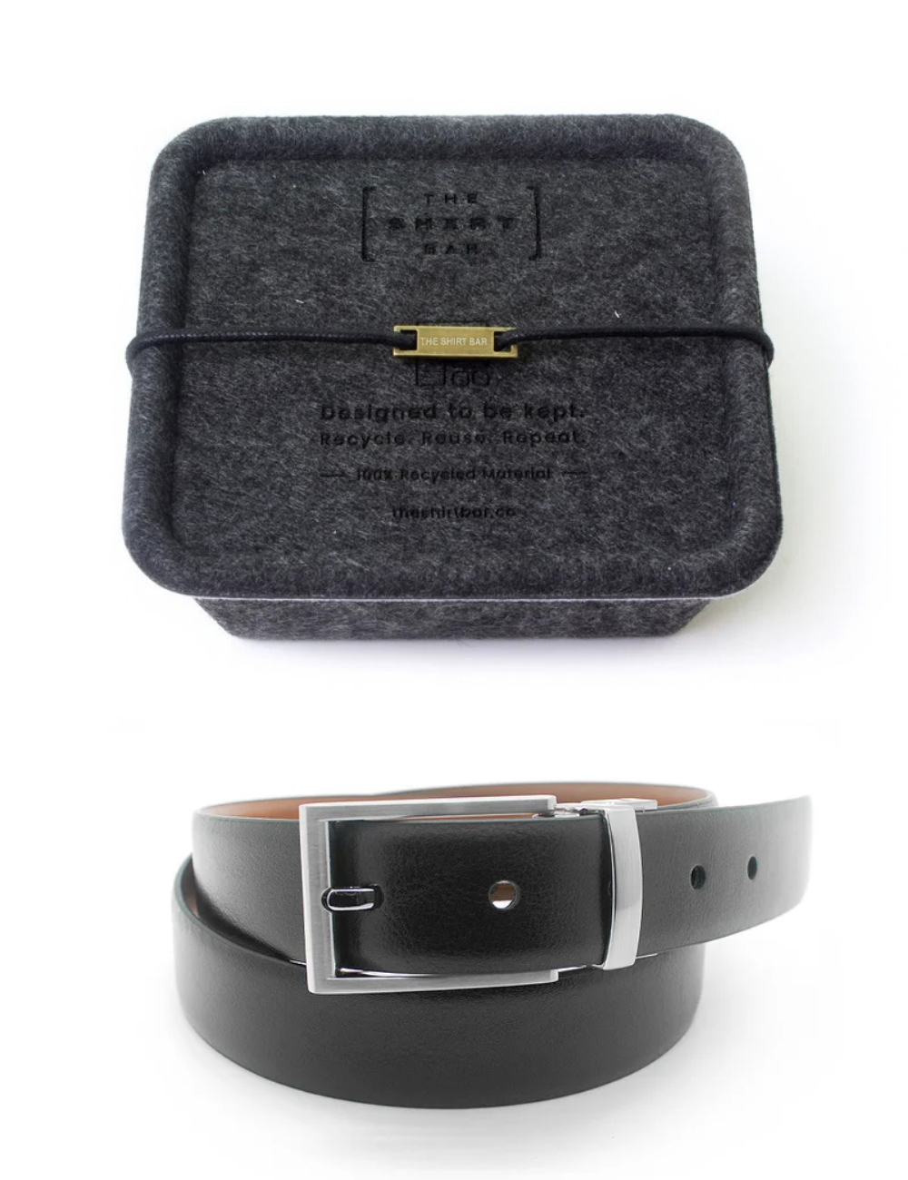 Black / Tan Reversible Leather Belt