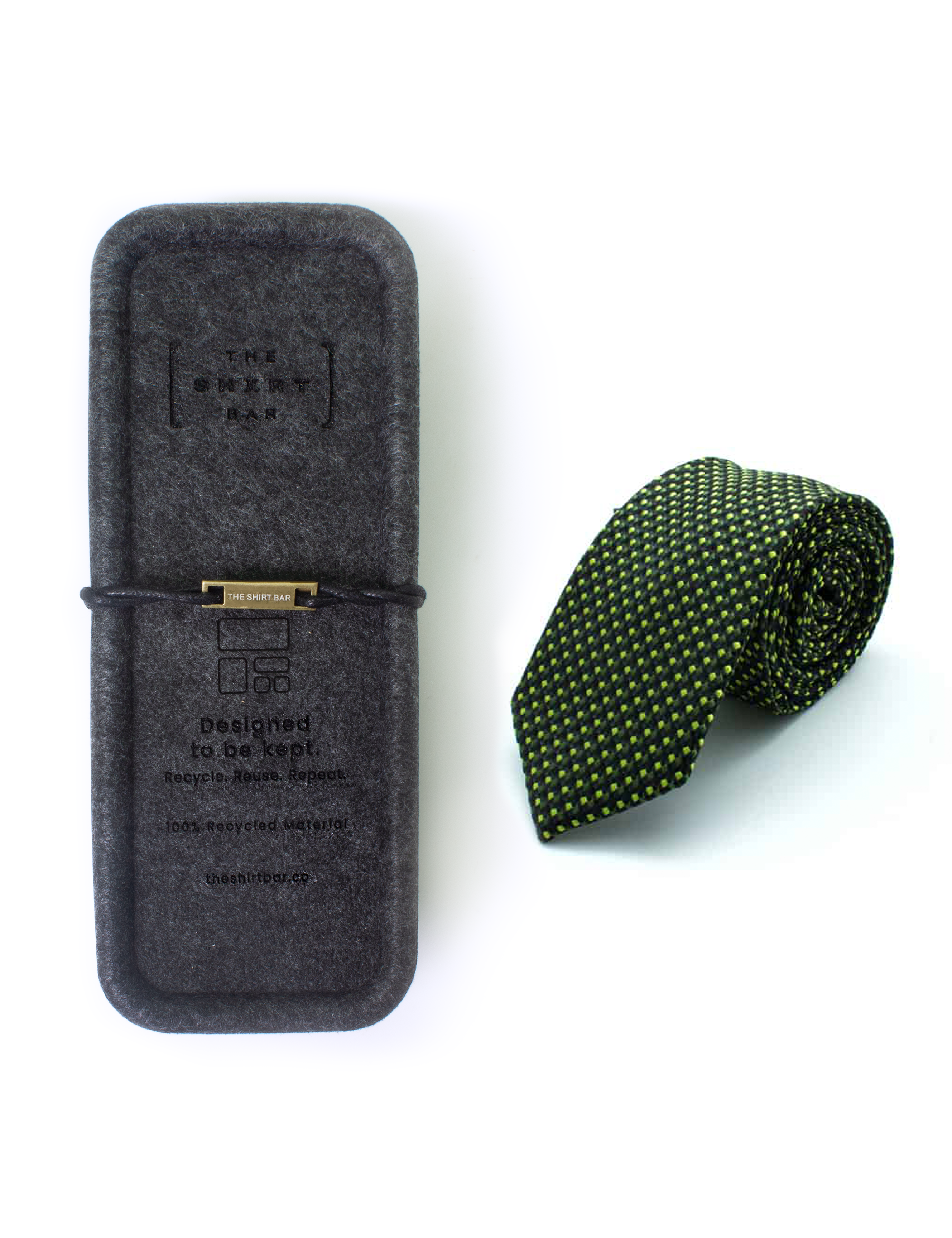 Olive Green Pattern Woven Necktie