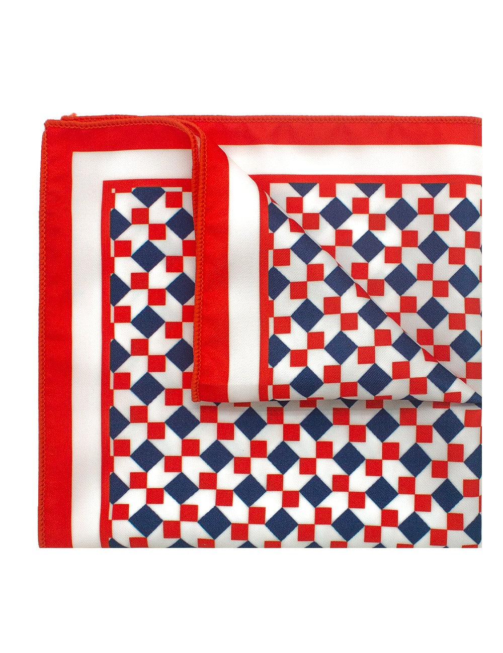Geometric Print Woven Pocket Square