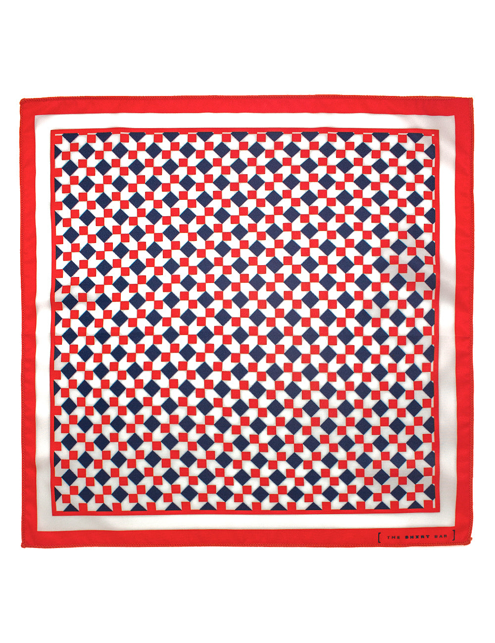 Orange Geometric Print Woven Pocket Square