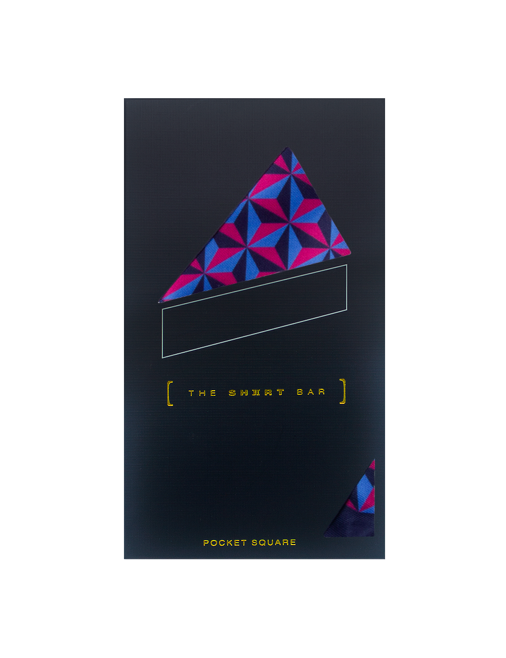 Navy Blue and Pink Print Pocket Square — The Shirt Bar