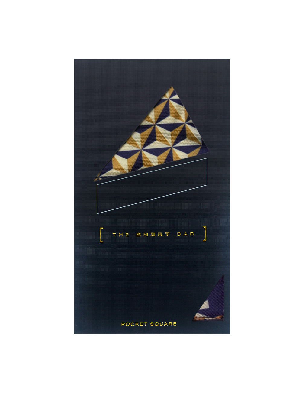 Navy Blue and Brown Print Pocket Square — The Shirt Bar