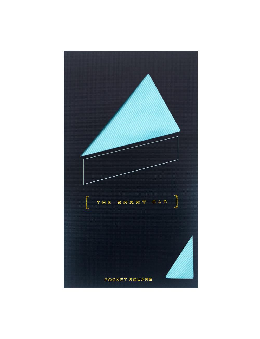 Solid Canal Blue Woven Pocket Square