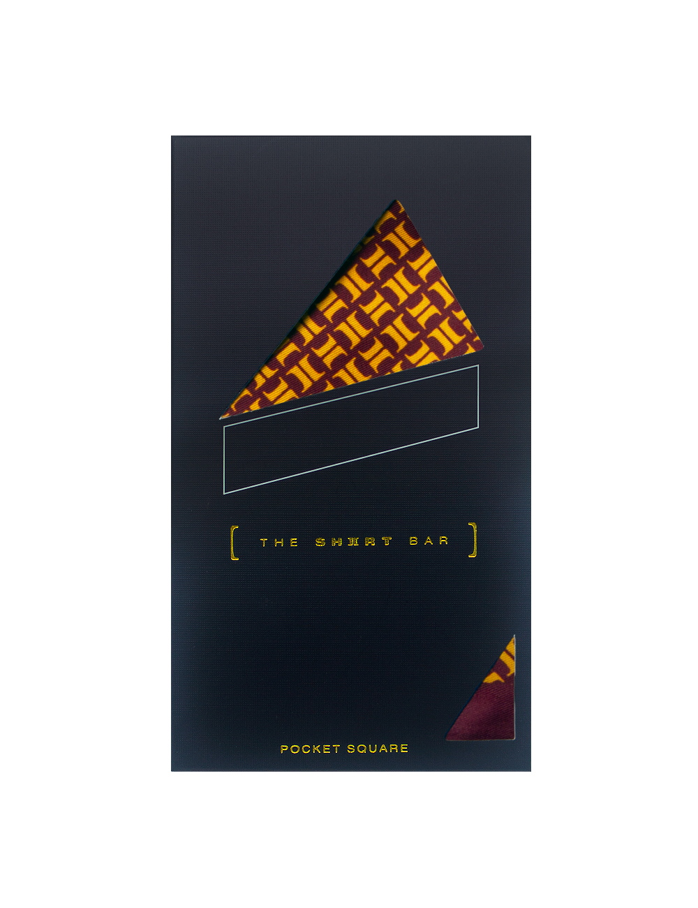 Maroon THE SHIRT BAR Logo Print Pocket Square — The Shirt Bar