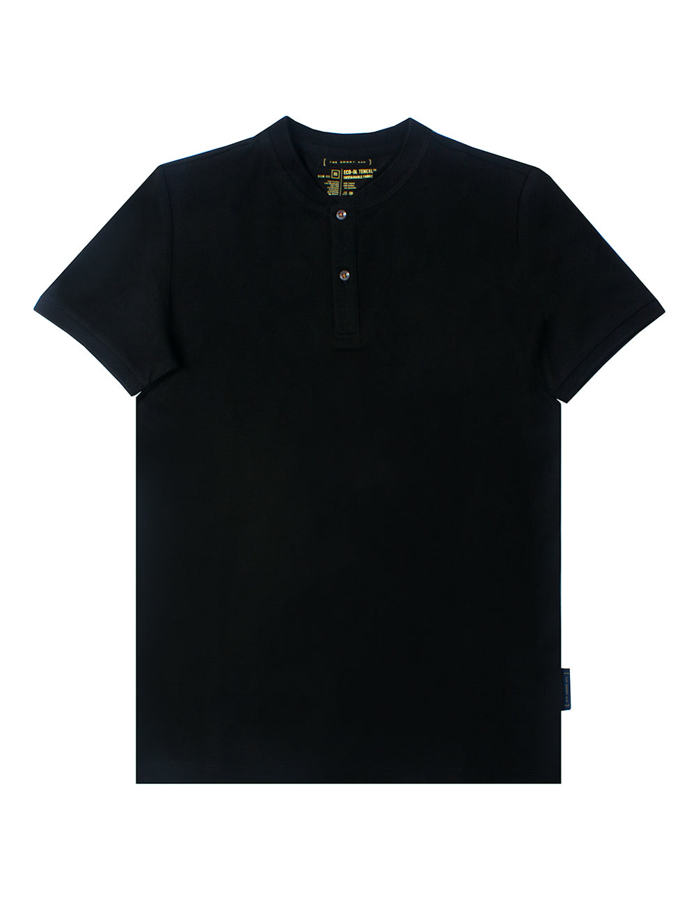Tencel Stretch Henley Collar Polo T-Shirt