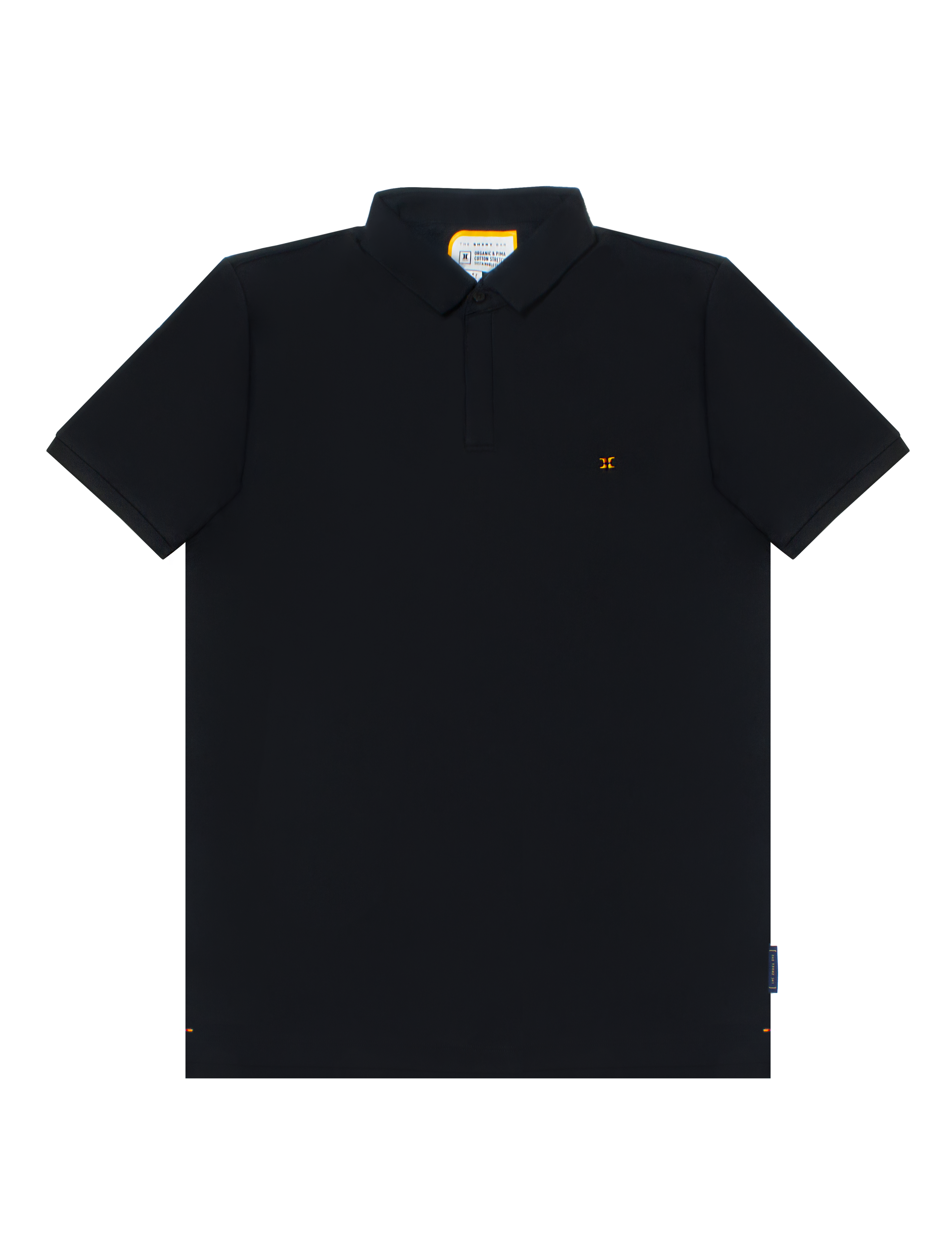 Organic Pima Cotton Hidden Button Down Polo T-Shirt