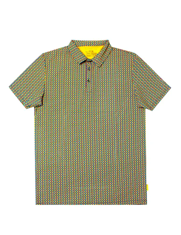 Comfort Fit Print Tech Active Polo T-Shirt