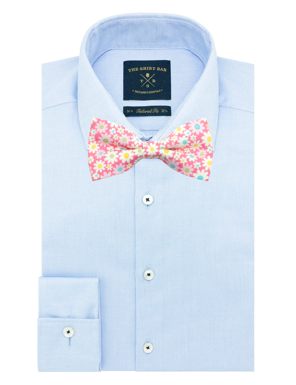 Pink Floral Print Bowtie