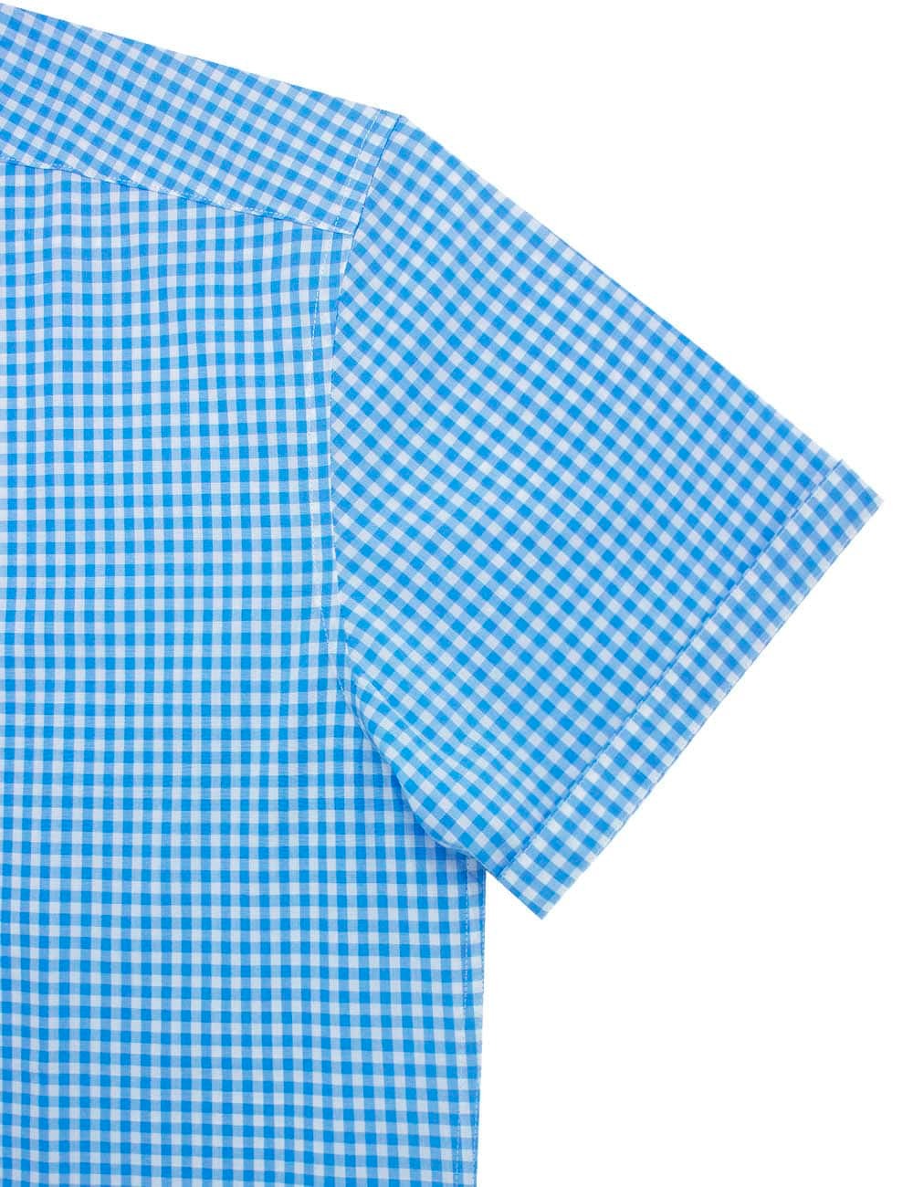 Blue Checks Relaxed Fit Short Sleeve Shirt