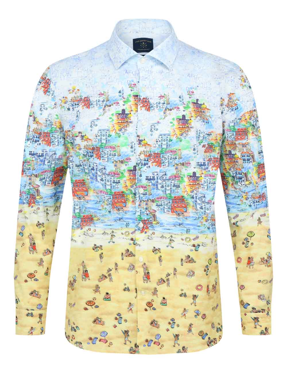 Multi-Colour Holiday Print Italian Fabric Silky Finish Relaxed Fit Shirt