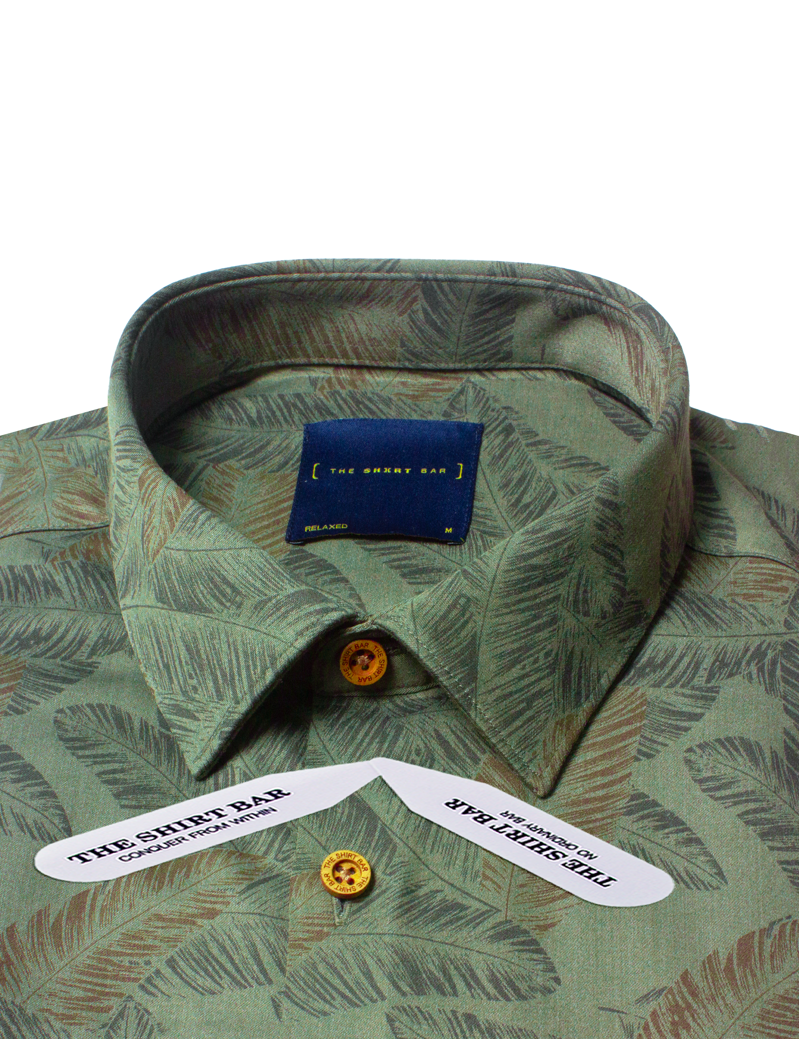 Grey Feather Print Eco-ol Bamboo Relaxed Fit Shirt — The Shirt Bar
