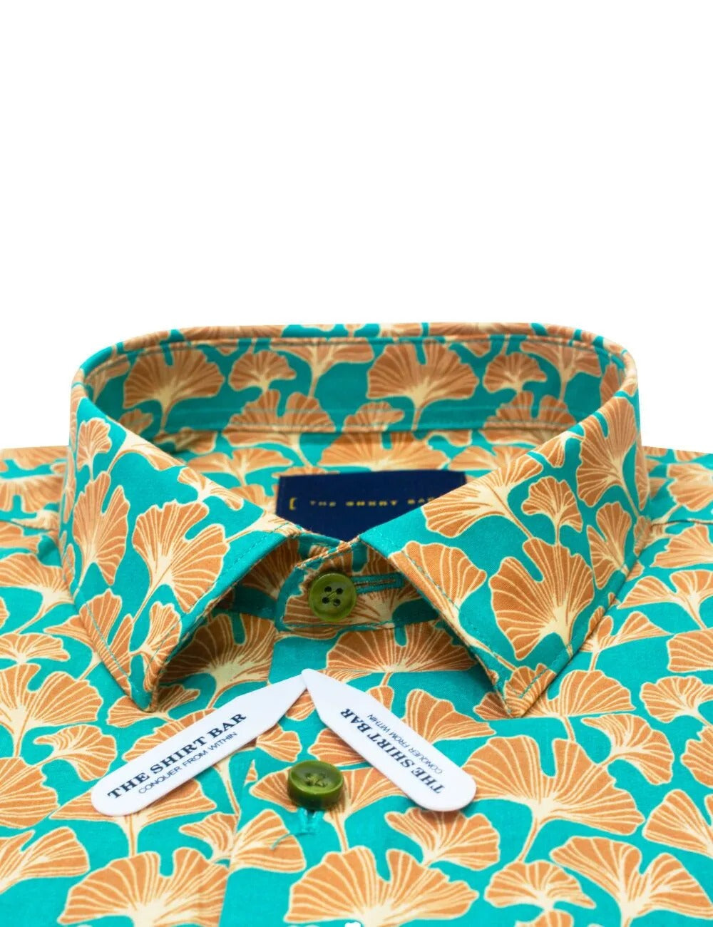 Green Print Relaxed Fit Short Sleeve Shirt