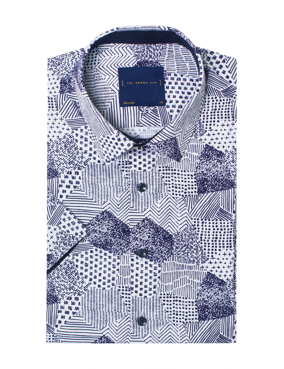 Geometric Print Silky Finish Relaxed Fit Shirt