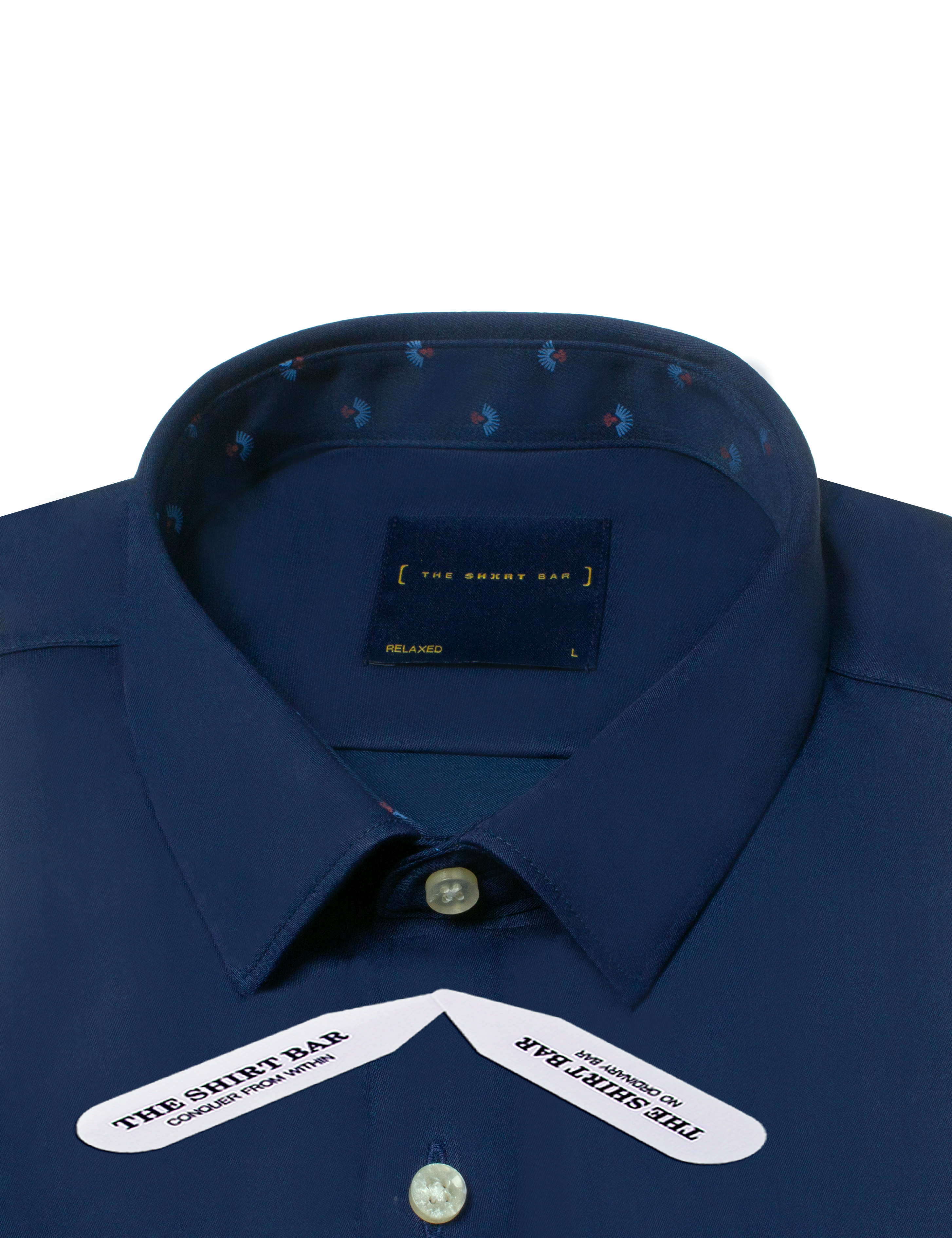 Solid Navy Blue Eco-ol Bamboo Short Sleeve Relaxed Fit Shirt