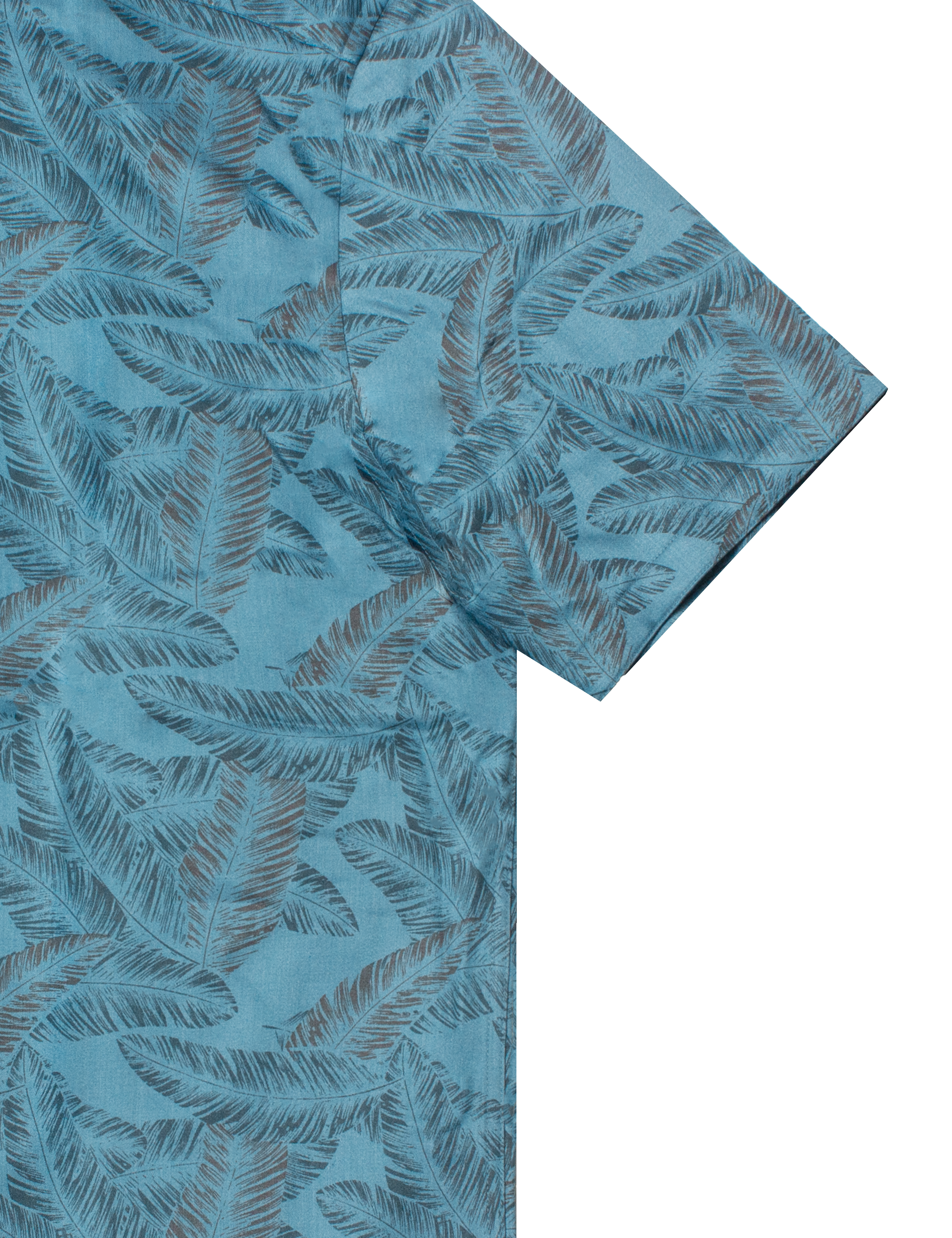 Grey Feather Print Eco-ol Bamboo Short Sleeve Relaxed Fit Shirt — The Shirt Bar