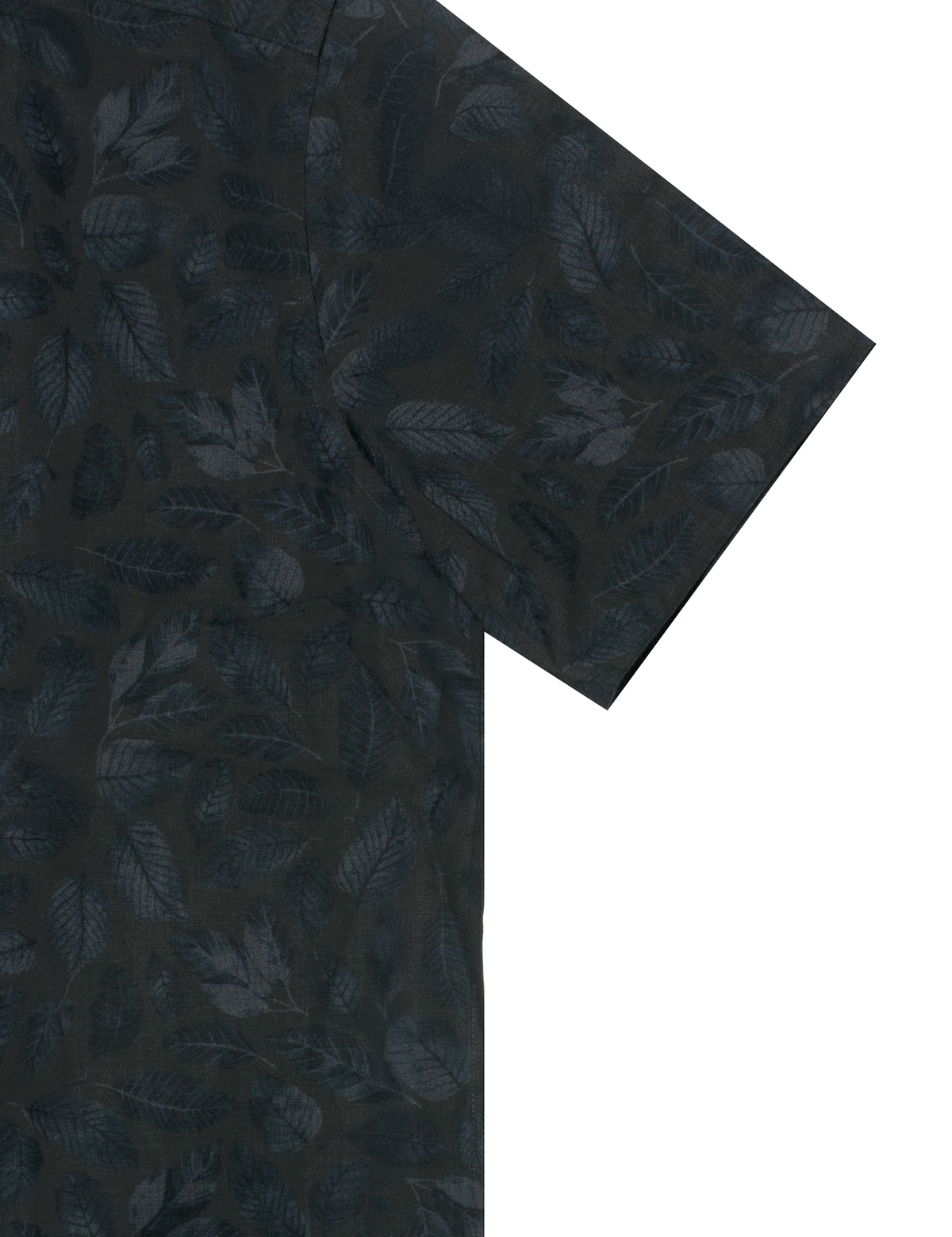 Brown Leaf Print Eco-ol Bamboo Stretch Relaxed Fit Short Sleeve Shirt