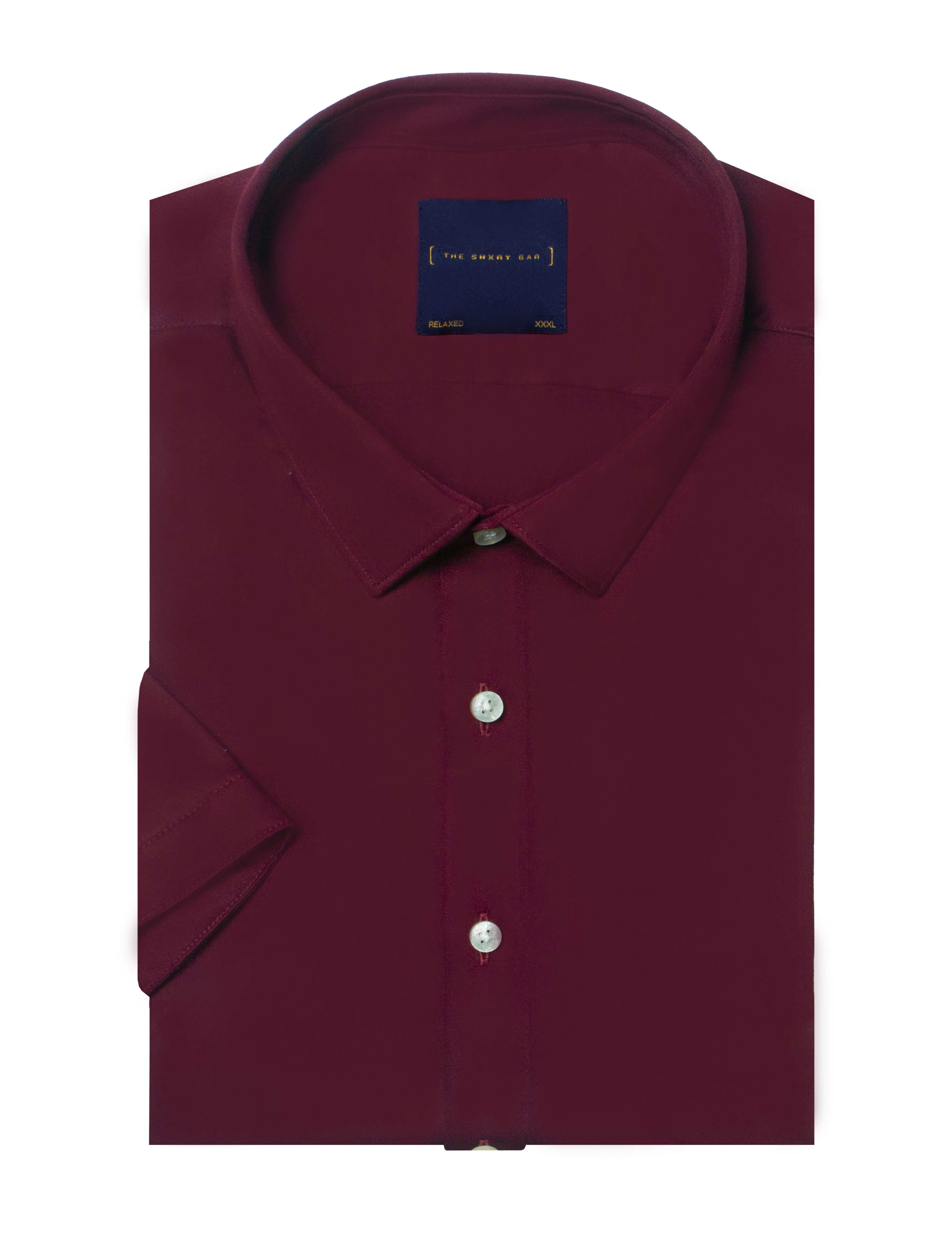 Solid Maroon Eco-ol Bamboo Short Sleeve Relaxed Fit Shirt