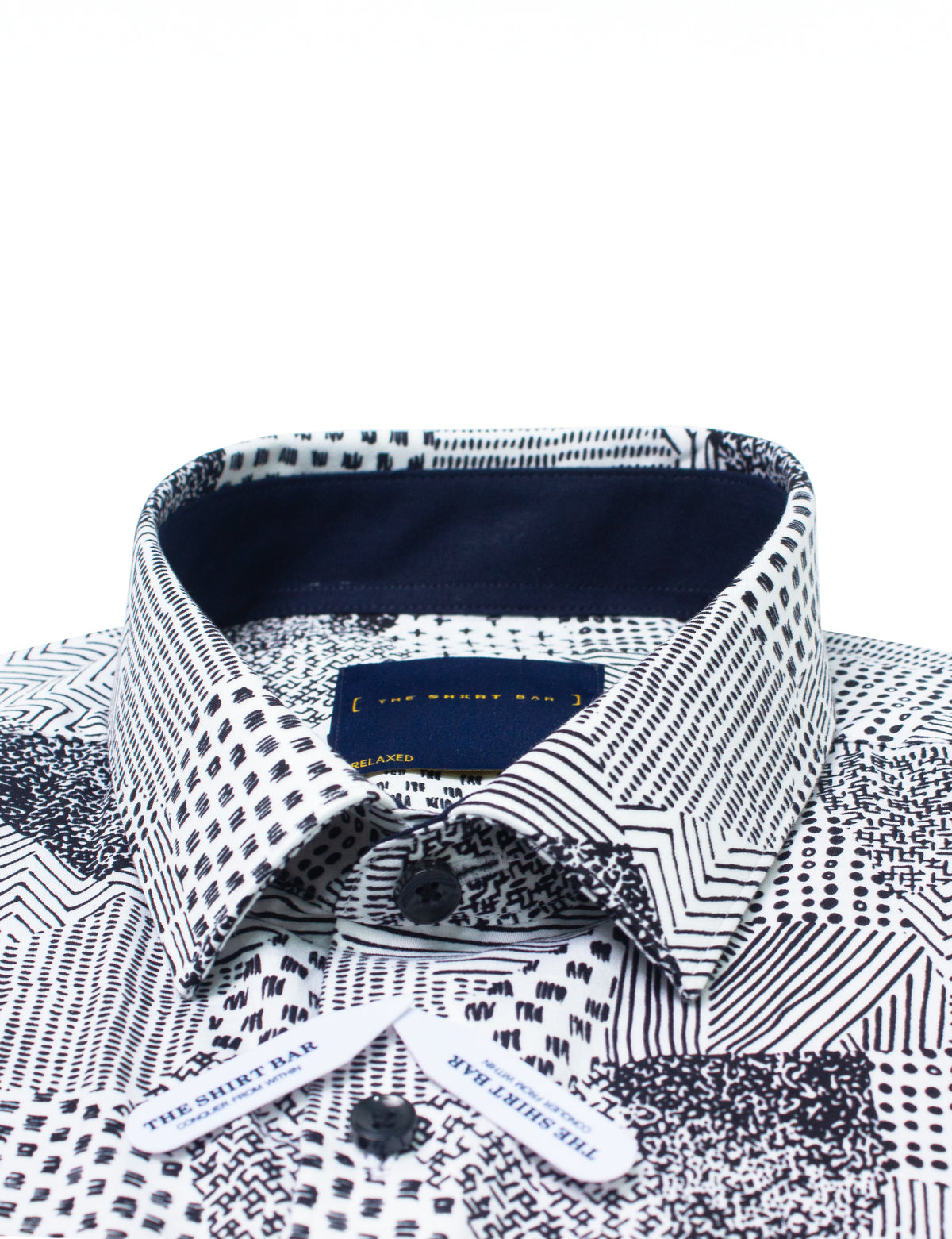Geometric Print Silky Finish Relaxed Fit Shirt