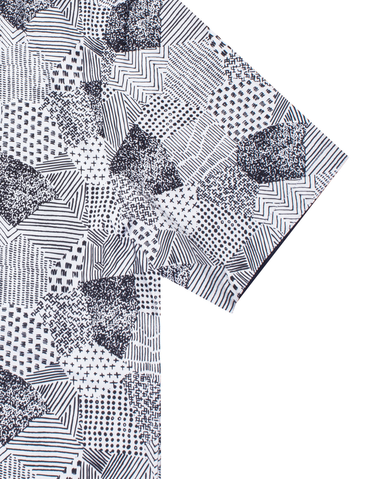 Geometric Print Silky Finish Relaxed Fit Shirt