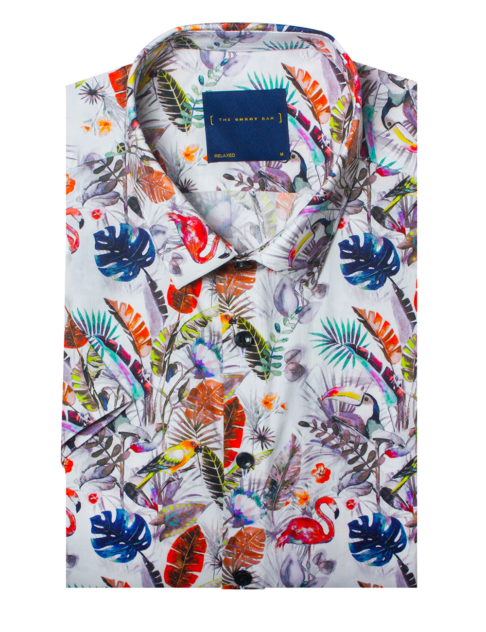 Multi-Colour Print Italian Fabric Silky Finish Relaxed Fit Short Sleeve Shirt