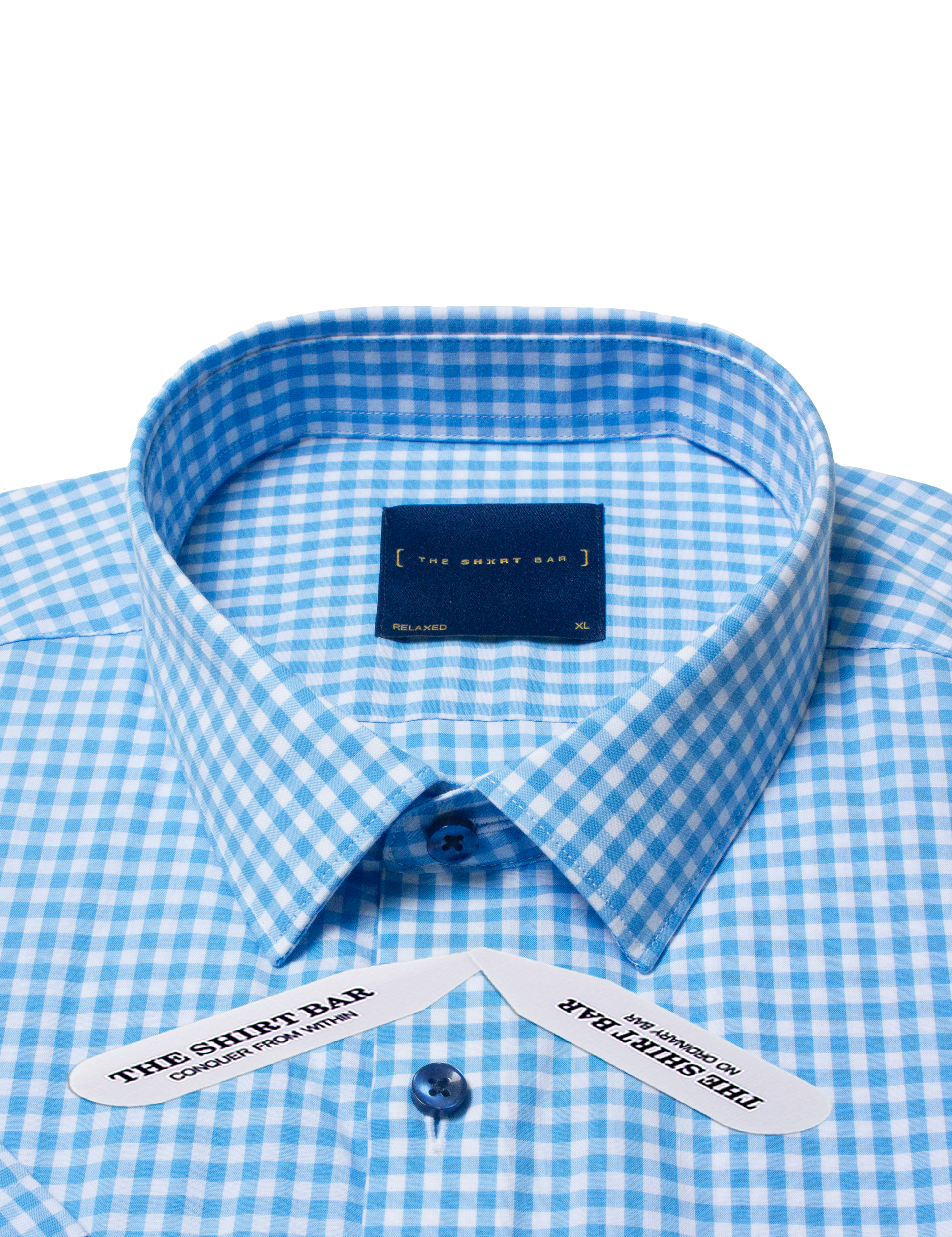 Blue Check Short Sleeve Relaxed Fit Shirt — The Shirt Bar