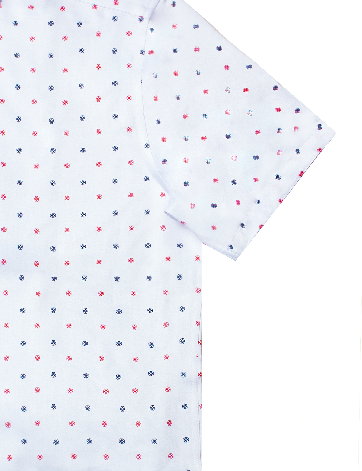 Stitch Dot Print Eco-ol Bamboo Relaxed Fit Short Sleeve Shirt