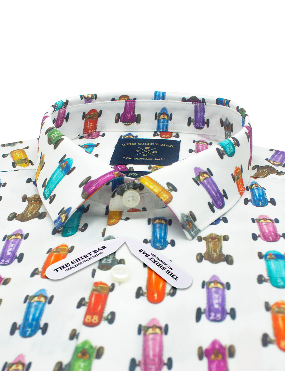 F1 Inspired Print Italian Fabric Silky Finish Relaxed Fit Shirt