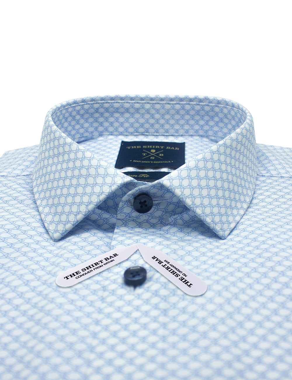 Blue Fish Print Relaxed Fit Short Sleeve Shirt