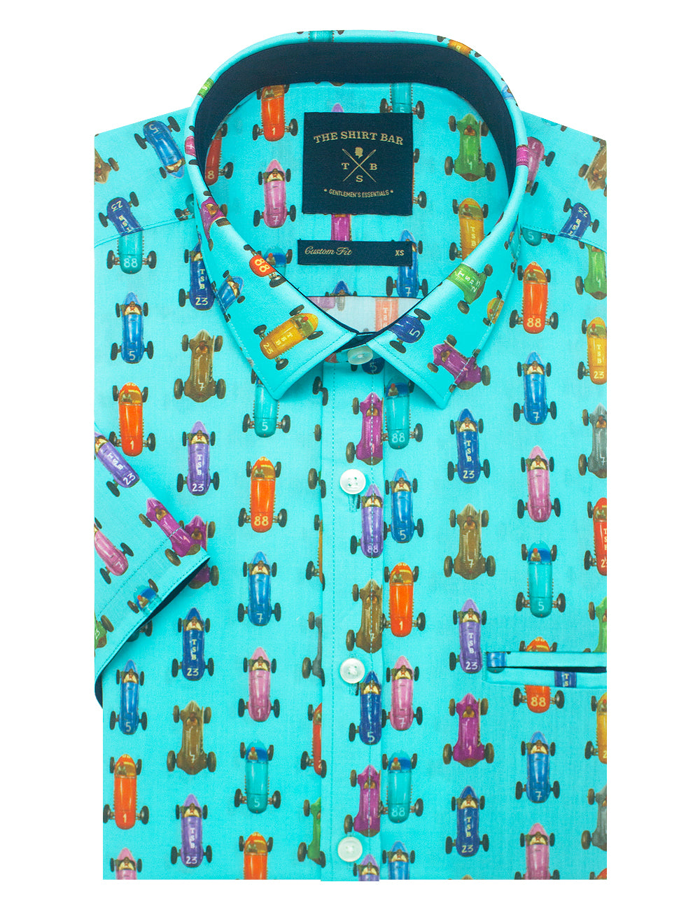 F1 Inspired Print Italian Fabric Silky Finish Relaxed Fit Shirt
