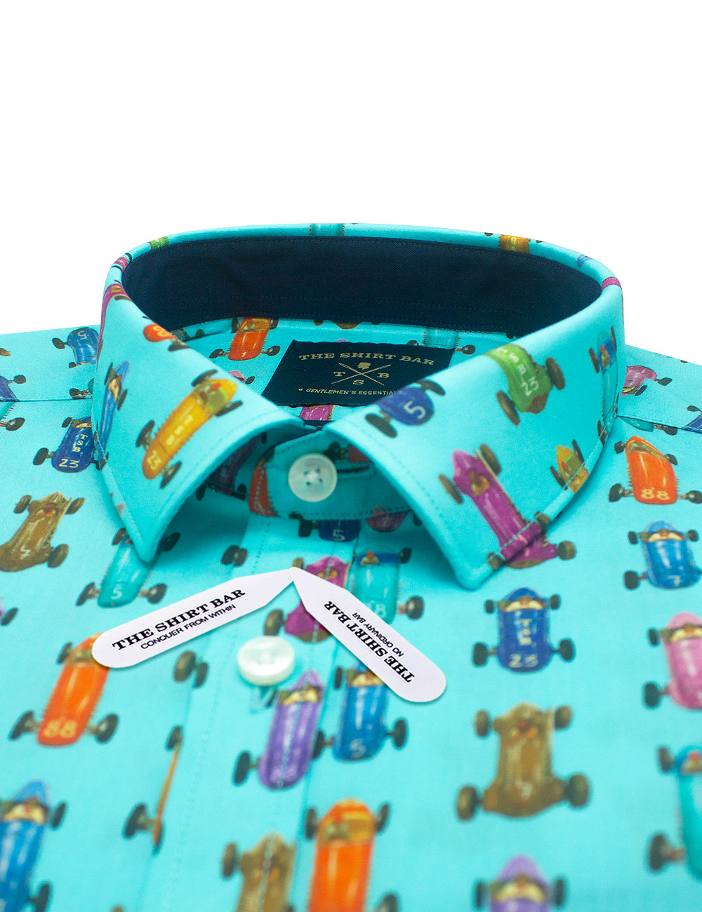 F1 Inspired Print Italian Fabric Silky Finish Relaxed Fit Shirt