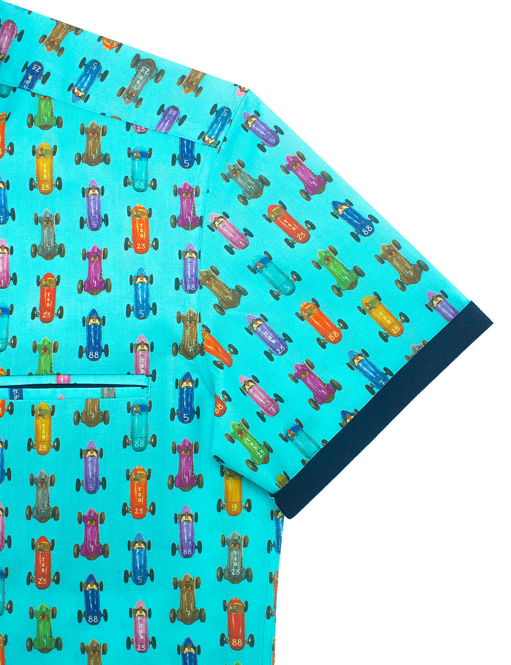 F1 Inspired Print Italian Fabric Silky Finish Relaxed Fit Shirt