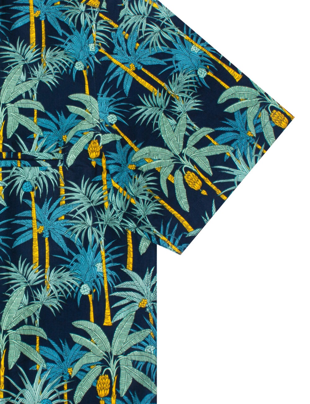 Tropical Print Relaxed Fit Short Sleeve Shirt
