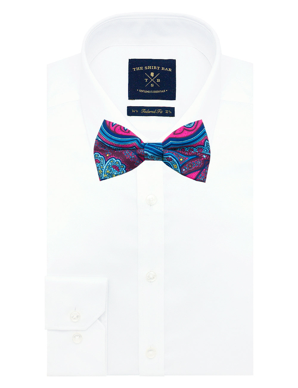 Red Paisley Print Woven Bowtie