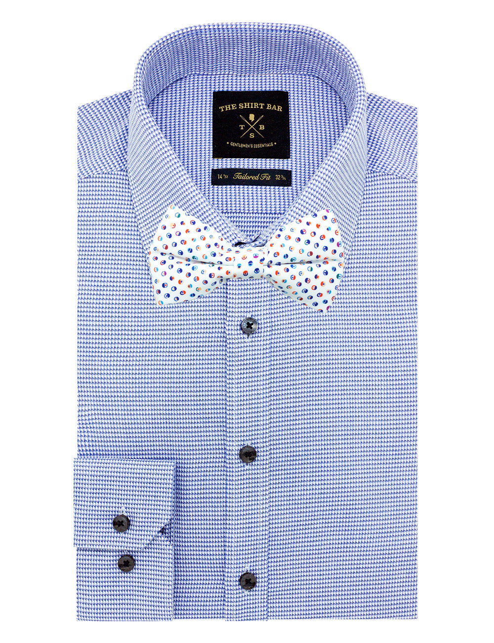 Rounded Print Woven Bowtie