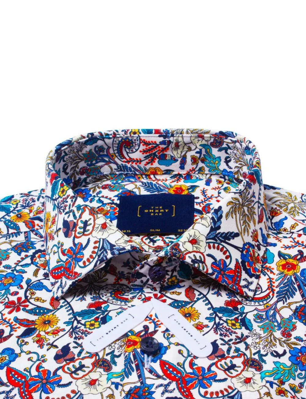 Multi-Coloured Floral Print Italian Fabric Silky Finish Slim Fit Shirt