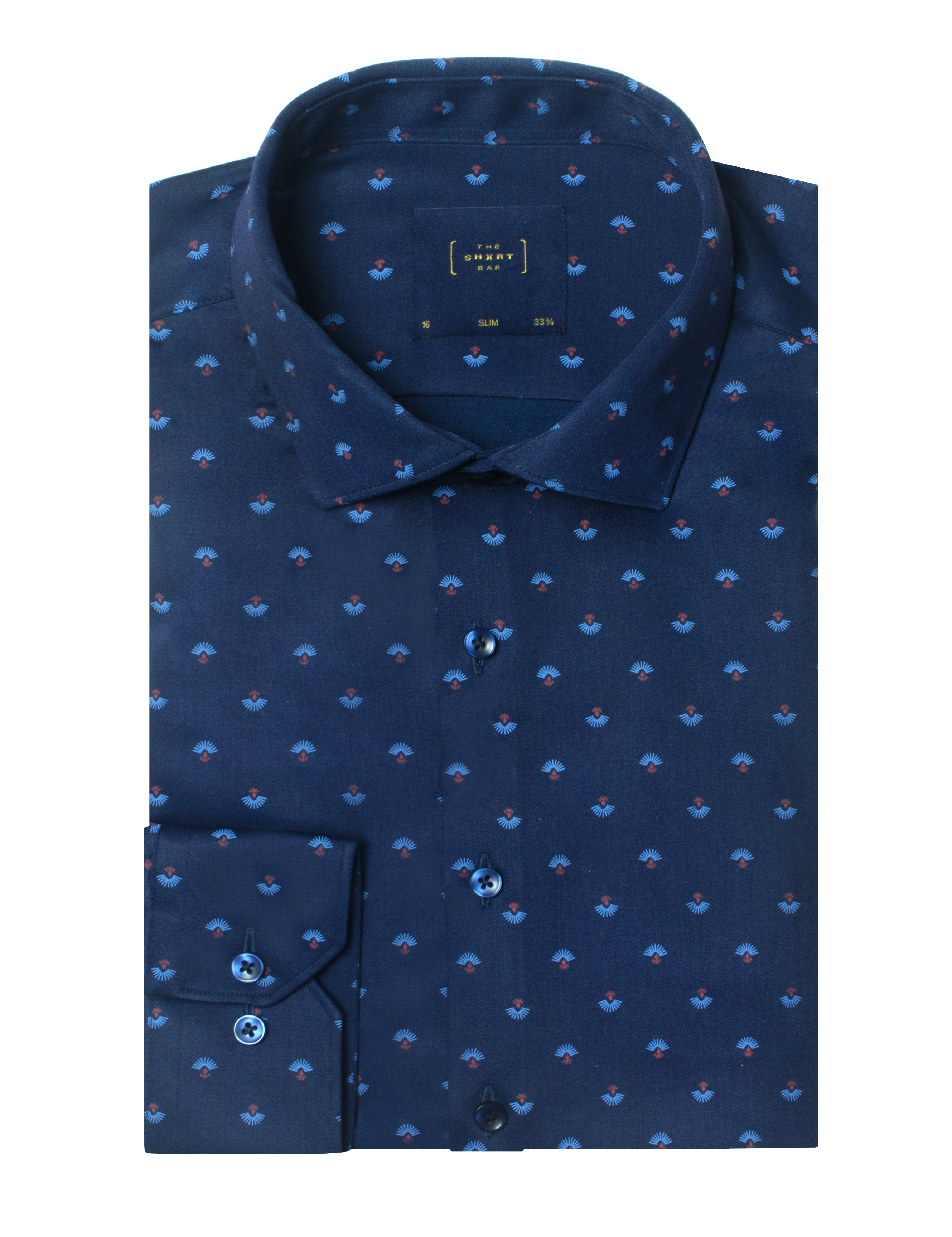 Motif Print Eco-ol Bamboo Slim Fit Shirt
