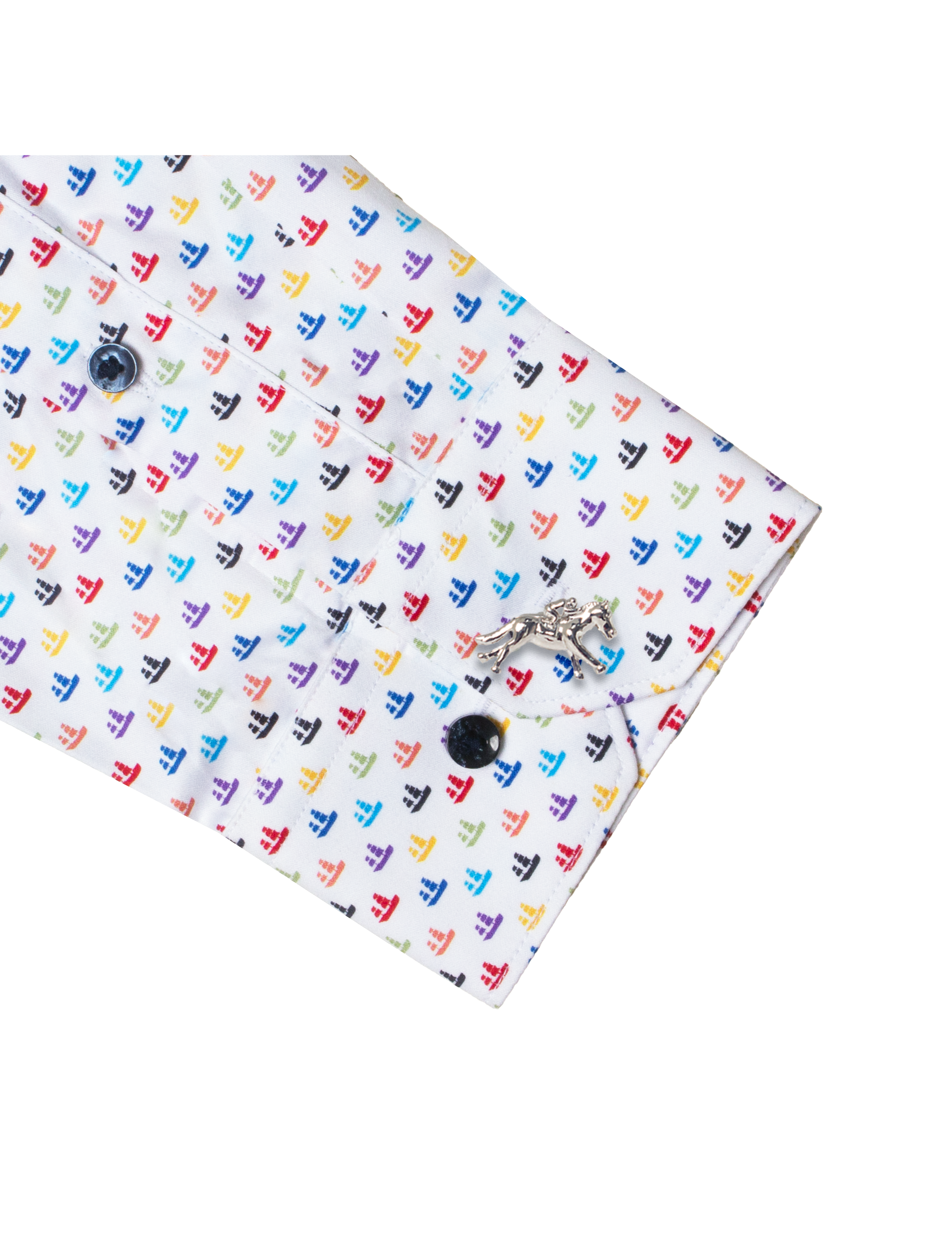 White Junk Boat Print Silky Finish Slim Fit Shirt — The Shirt Bar