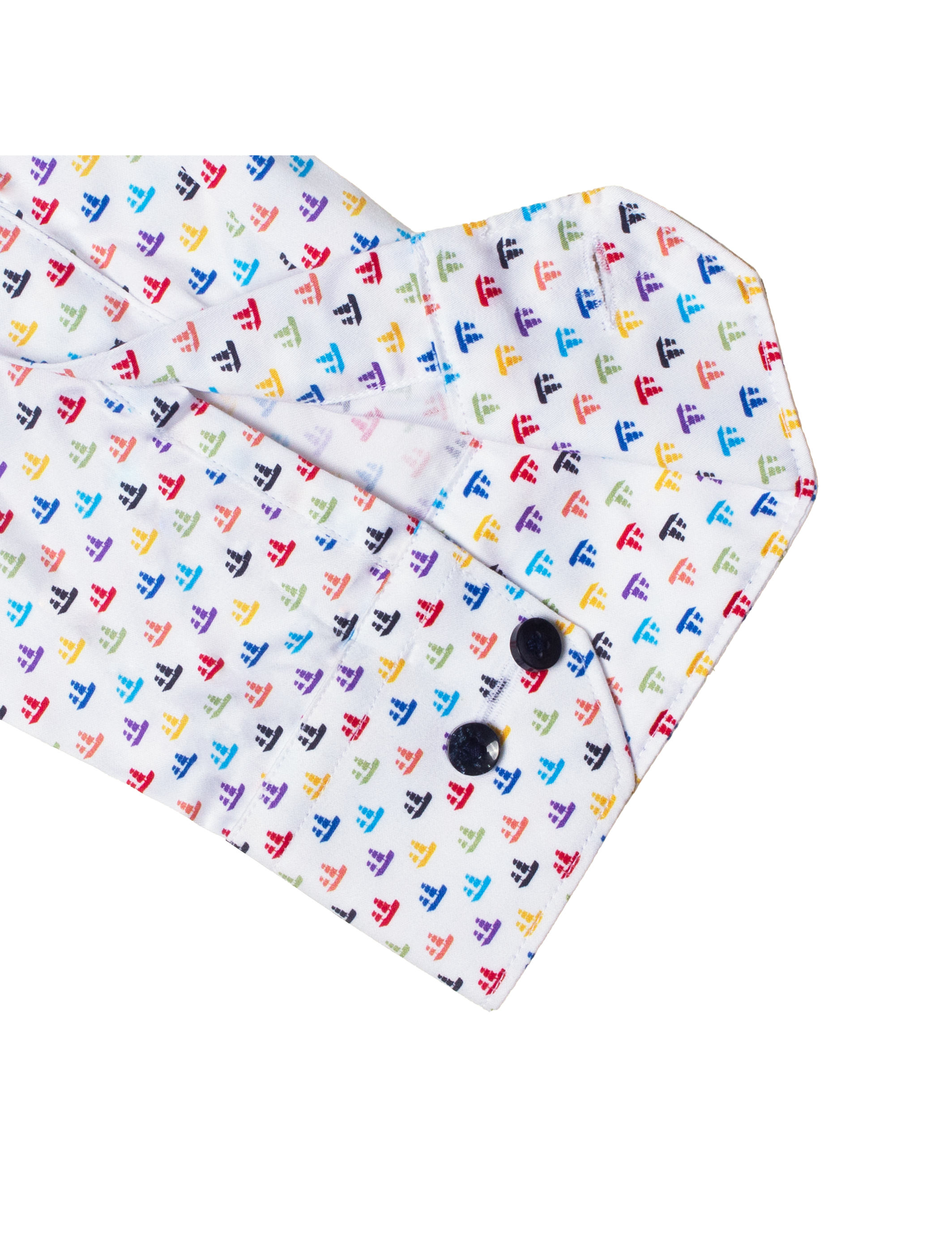 White Junk Boat Print Silky Finish Slim Fit Shirt — The Shirt Bar