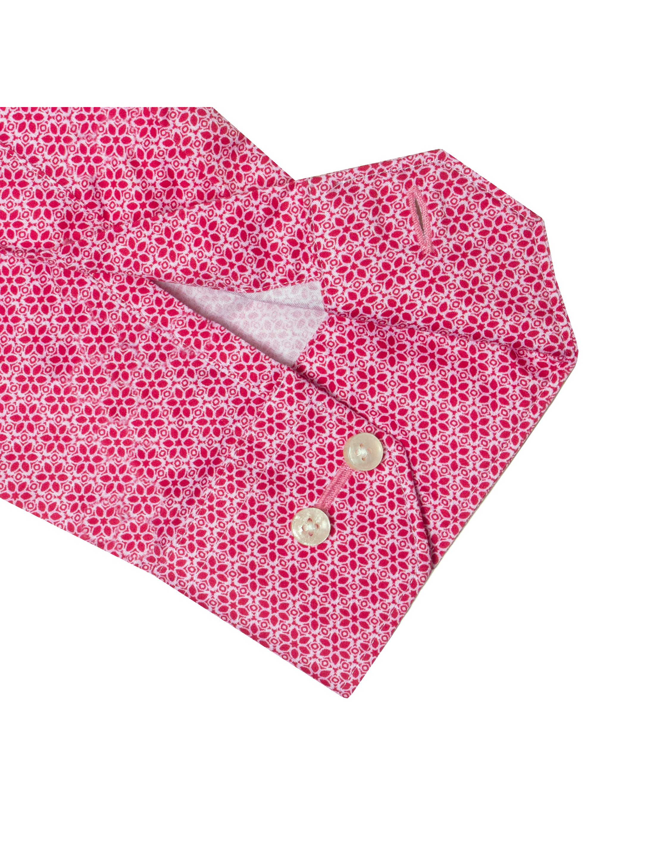 Red Peranakan Print Silky Finish Slim Fit Shirt — The Shirt Bar