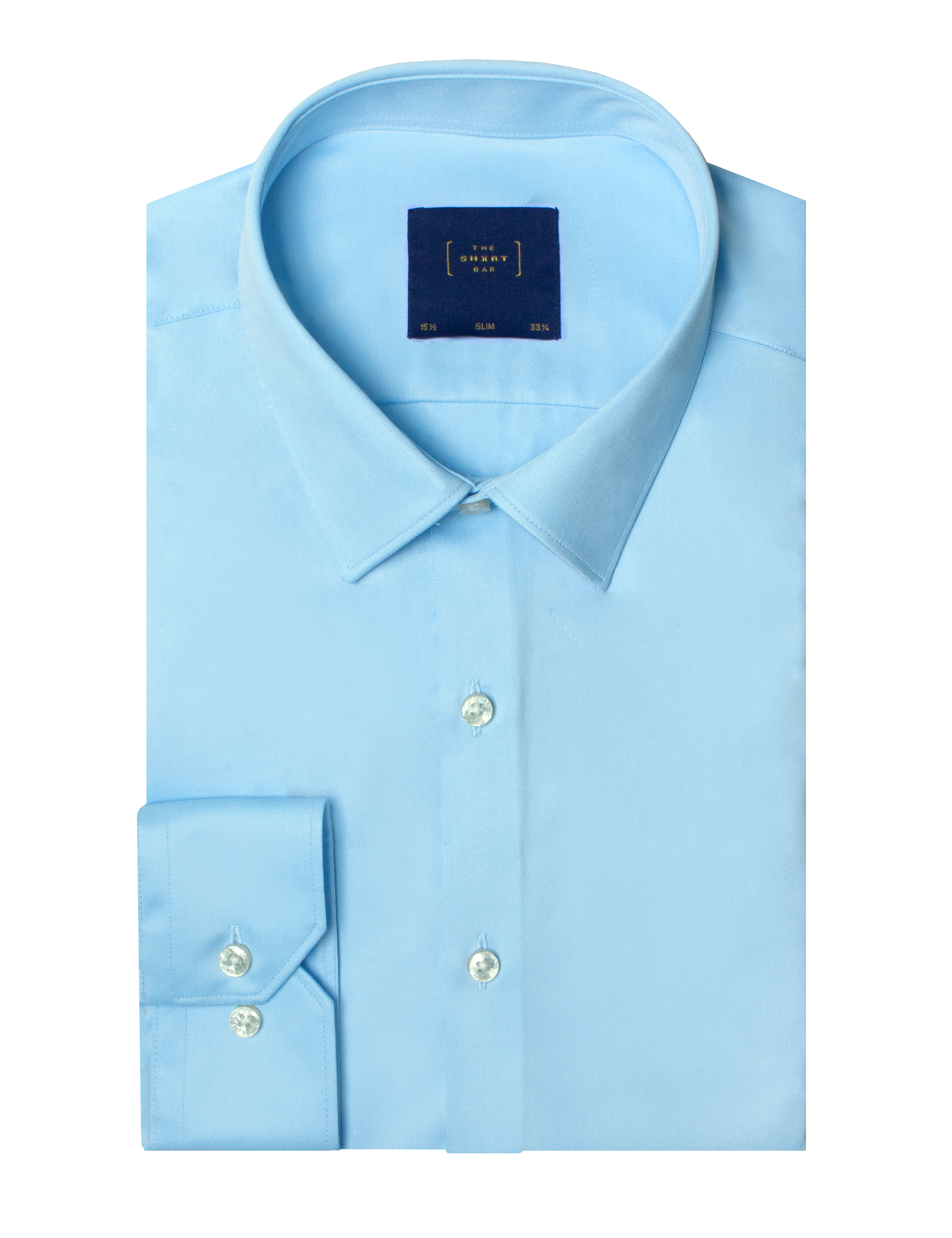 Solid Blue Eco-ol Bamboo Tailored Fit Shirt — The Shirt Bar