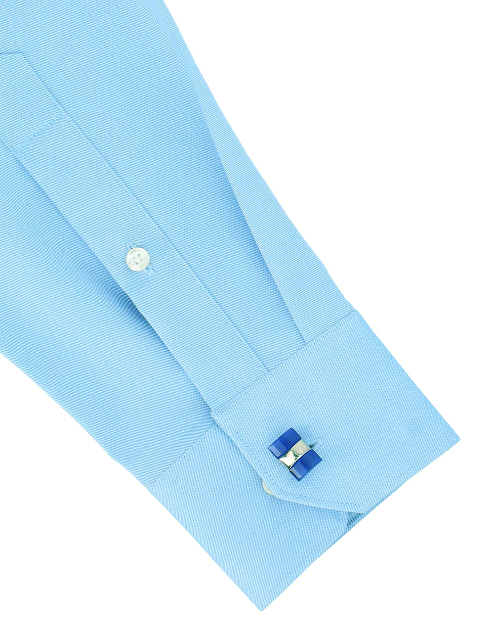 Solid Blue Eco-ol Bamboo Tailored Fit Shirt — The Shirt Bar
