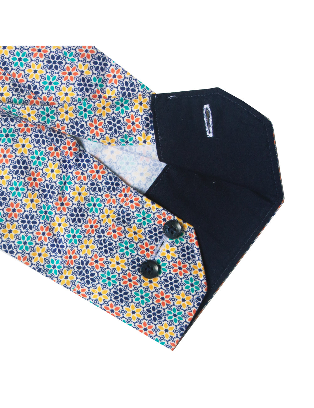 Multi-Colour Peranakan Print Silky Finish Slim Fit Shirt — The Shirt Bar