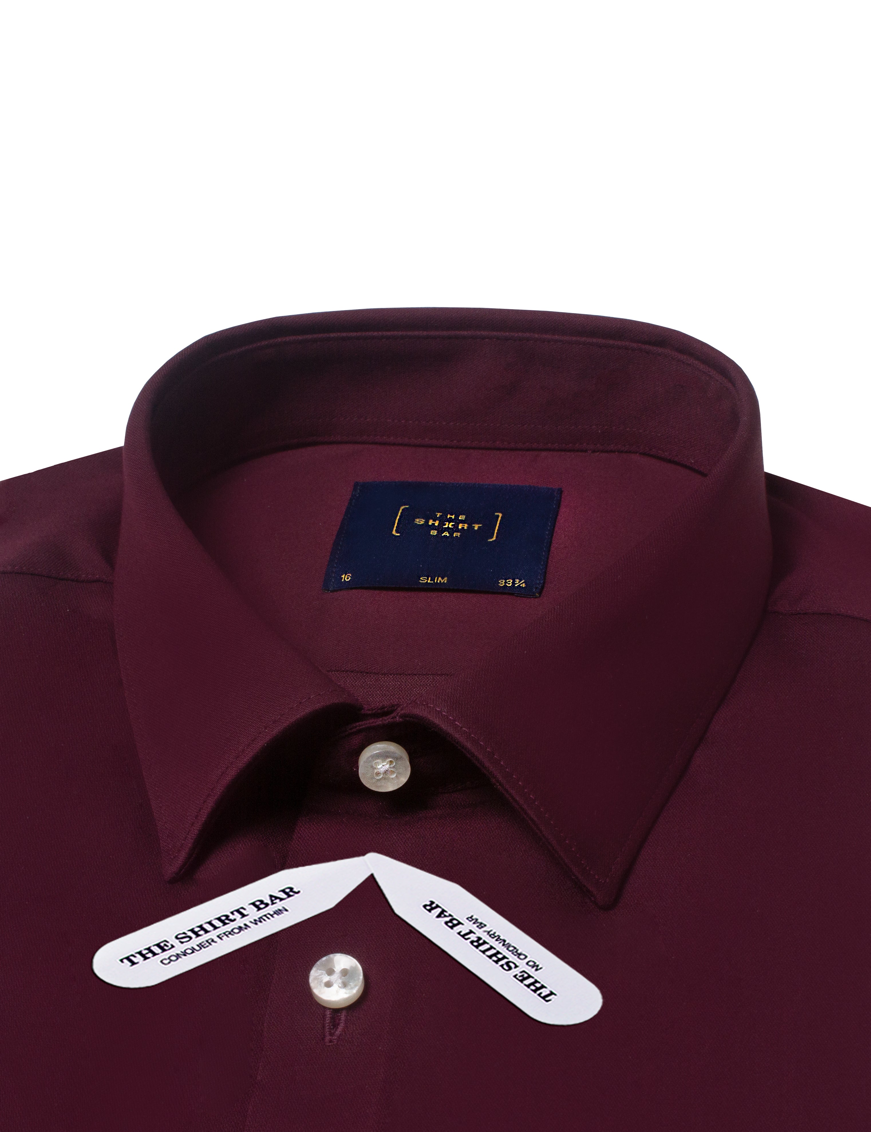 Solid Maroon Eco-ol Bamboo Slim Fit Shirt