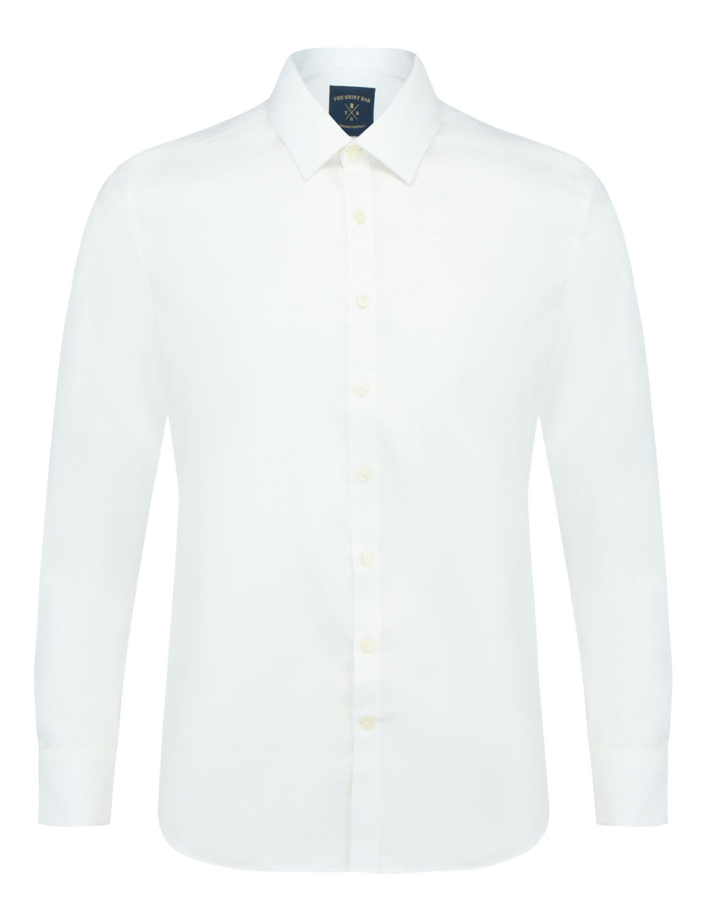 Everyday Shield Collection: Solid White Easy Care Double Cuff  Slim Fit Long Sleeve Shirt