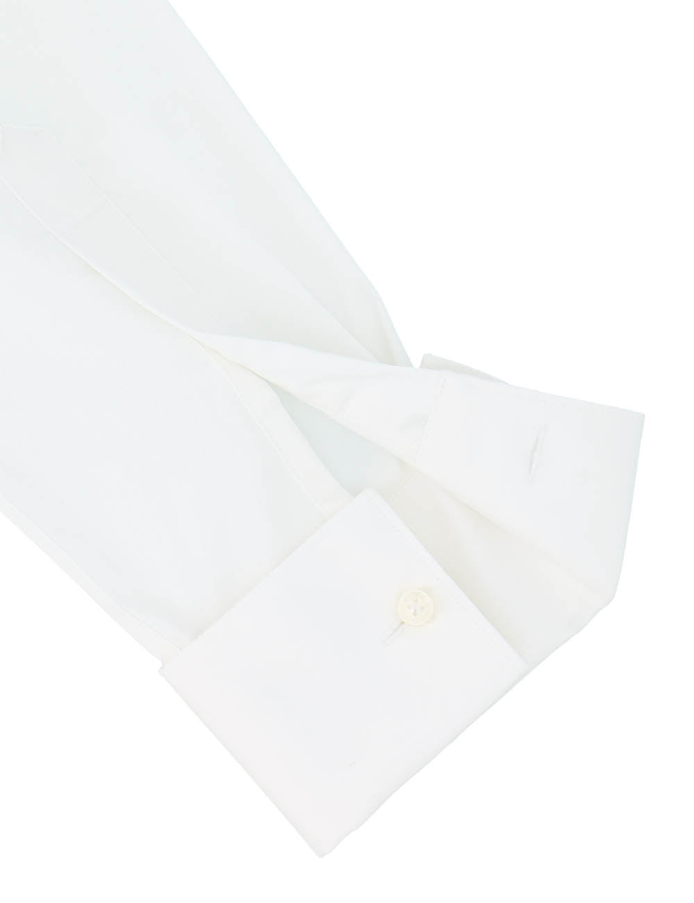Everyday Shield Collection: Solid White Easy Care Double Cuff  Slim Fit Long Sleeve Shirt